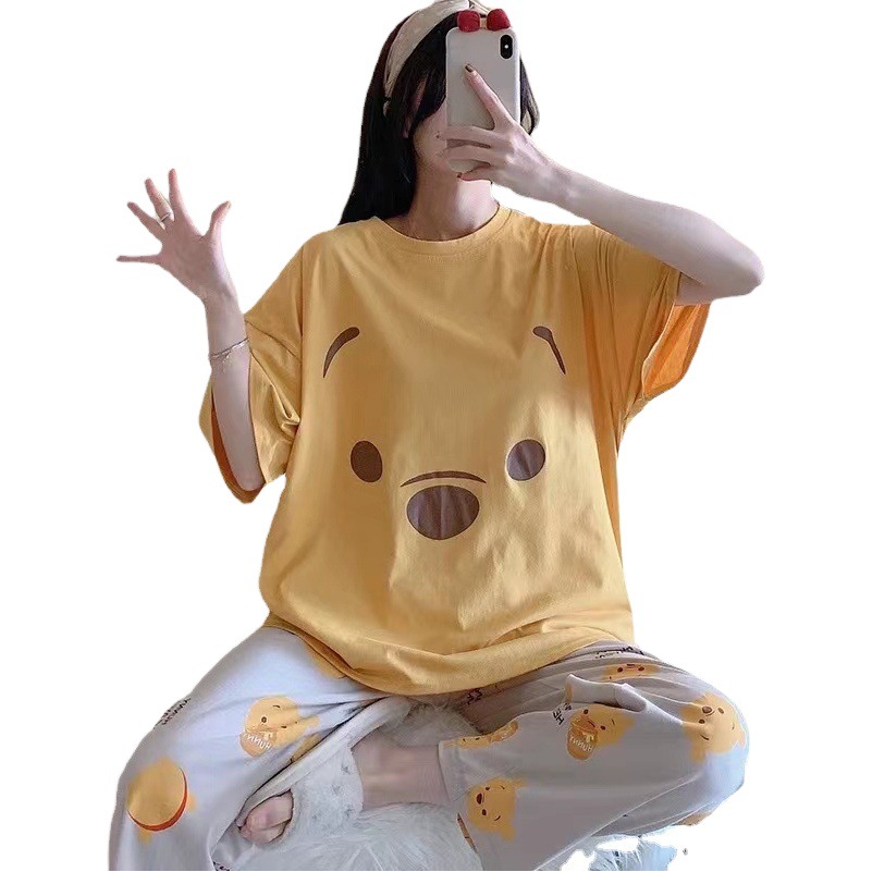 Conjunto de Pijama para Mujer de Seda de Leche, Transpirable y Delgado, para Hogar y Exterior