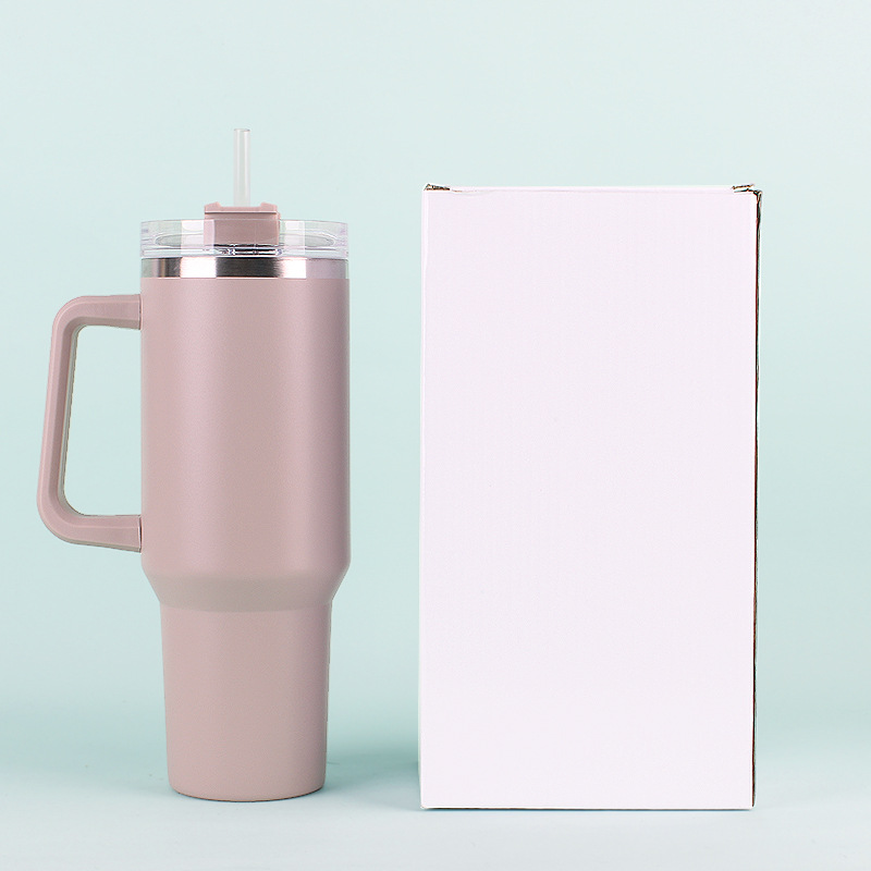 Transfronterizo en stock 40oz de gran capacidad de la manija de la taza de cerveza taza de helado taza de vacío de acero inoxidable coche 1200ml