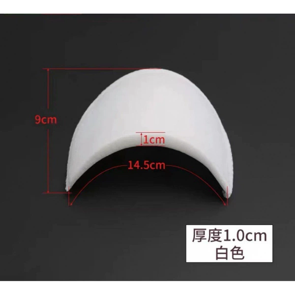 Thin white sponge shoulder pads, color