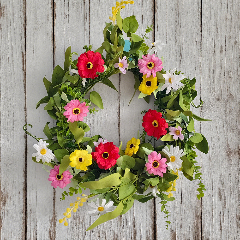 Simulación de flores silvestres primavera y verano simulación de guirlandas transfronterizas suministro de hogares pared frontal pared horno ventana decoración