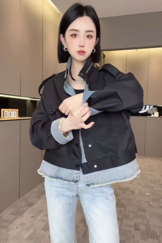 爆款2025春秋新款港风复古PU衣外套女设计感下摆抽绳通勤皮衣夹克|undefined
