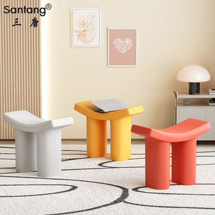 Three Tang Sitting Low Stool Dumbo Children's small size Shoe Changing Stool Sofa Pedal Simple Round Curved Bench
