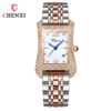 Fashionable square swiss watch, belt, quartz calendar, suitable for import, genuine leather, internet celebrity