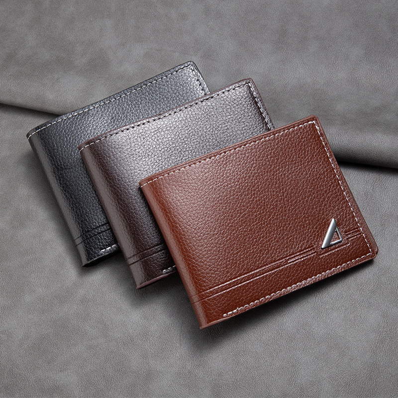 European and American Men's Short Wallet, Young Men's Business Casual Multi-Card Slot Wallet, Soft Leather Wallet, Trendy Retro European and American Men's Short Wallet, Young Men's Business Casual Multi-Card Slot Wallet, Soft Leather Wallet, Trendy Retro