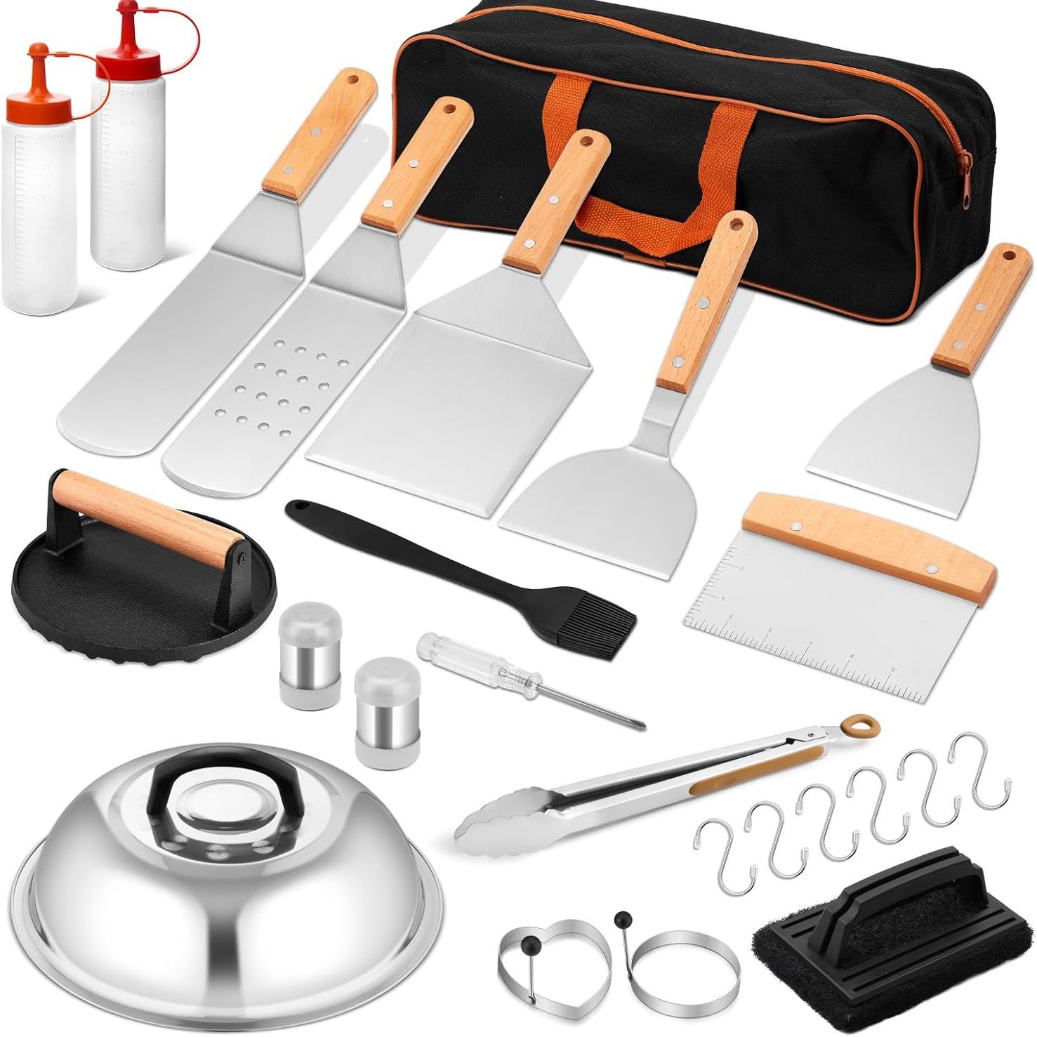Amazon Hot Sale Cross-Border Acero inoxidable Set de herramientas de barbacoa de hierro de cocina de barbacoa de cocina