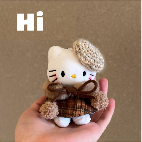 かわいいアニメハワイ水泳圏Kittyぬいぐるみストラップkt猫かばん掛けキーホルダープレゼント|undefined