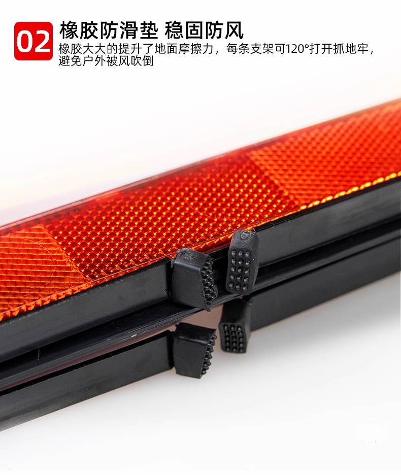 Car warning triangle stand for vehicle annual inspection, fault parking, reflective safety bracket L