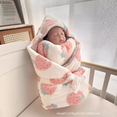 new pattern spring and autumn double-deck baby baby Cuddle Cartoon blanket Small blanket Baby Bathrobe One piece On behalf of