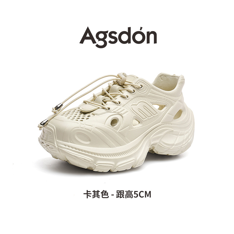 Augustion Daddy Sandalias deportivas para mujer 2025 nueva moda de verano EVA zapatos deportivos ligeros con agujeros de ocio