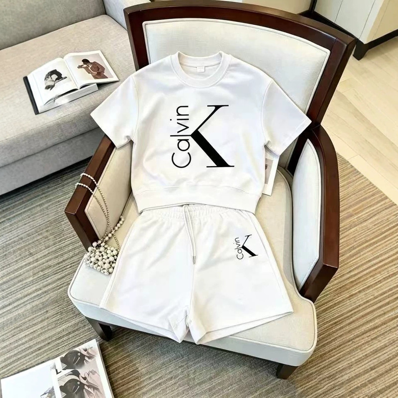 Cross-Border Trendy Bear Print Short-Sleeved Shorts Casual Sports Suit for Women Slimming Loose Korean Style Student Two-Piece Set Cross-Border Trendy Bear Print Short-Sleeved Shorts Casual Sports Suit for Women Slimming Loose Korean Style Student Two-Piece Set
