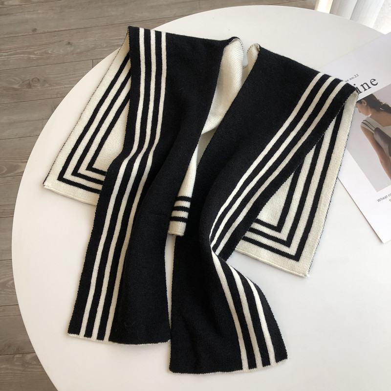 SKU-02-英倫海軍披肩-黑白色