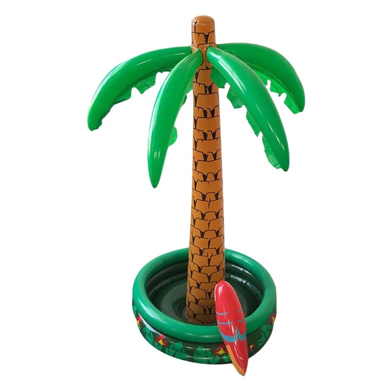 Cubo de hielo inflable de cocotero con loro de 170CM, decoración para eventos festivos, accesorios para el hogar, cubo de hielo inflable de cocotero