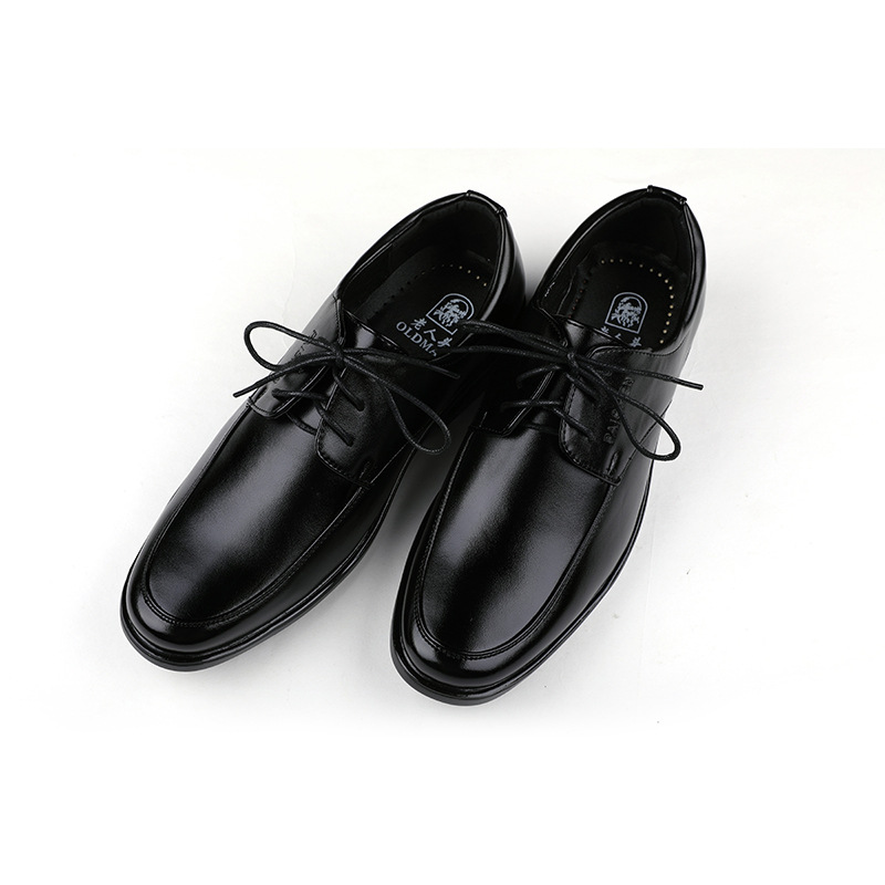 Wholesale men's business leather shoes with low-top English style pointed-toe single shoes, new spring formal black leather shoes