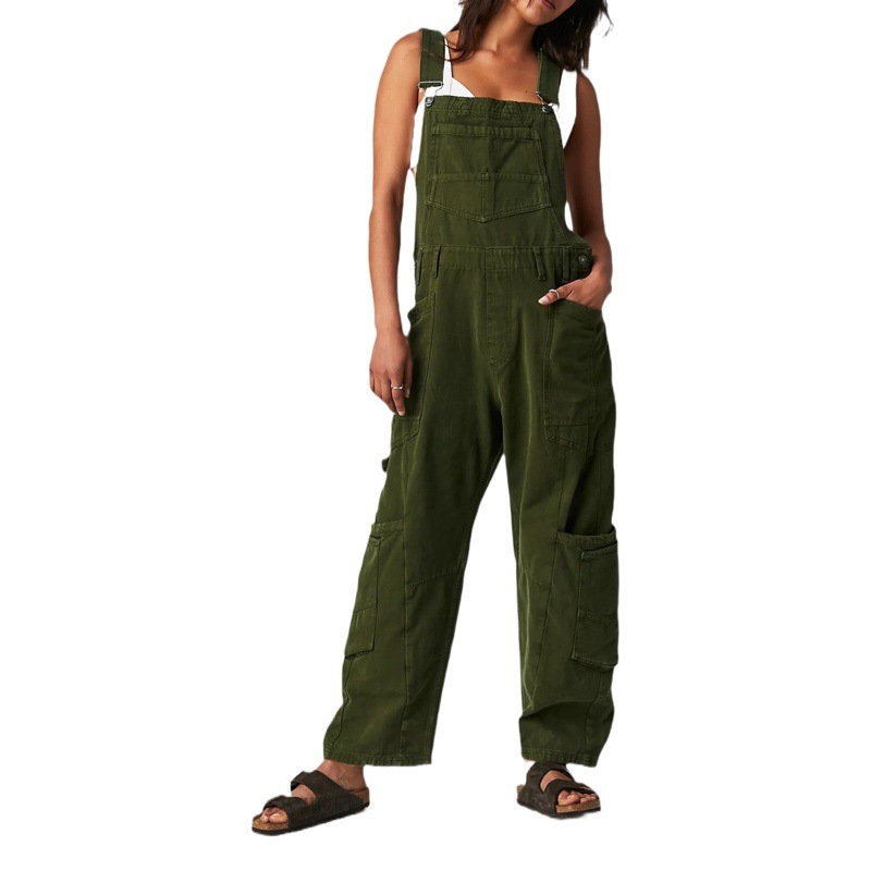 Pantalones vaqueros largos para mujer de Amazon, nuevos, casuales, holgados, sin mangas, overoles de mezclilla para trabajo, SU3563