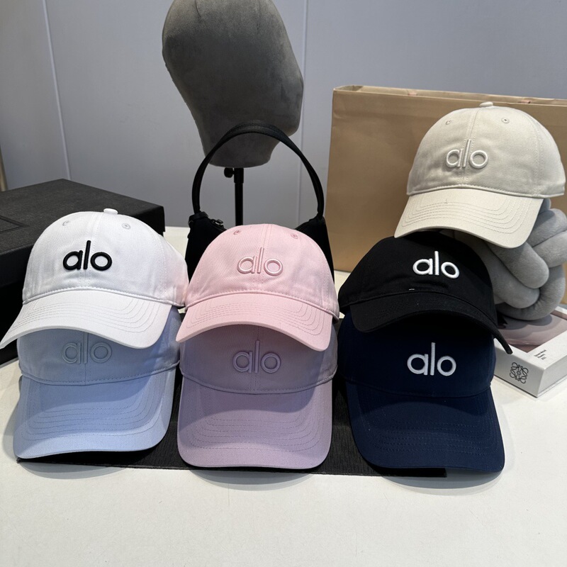 Popular Versatile Hats for Men and Women, Peaked Caps, European and American Trendy Casual Sun Protection Hats, Alo Embroidered Baseball Caps