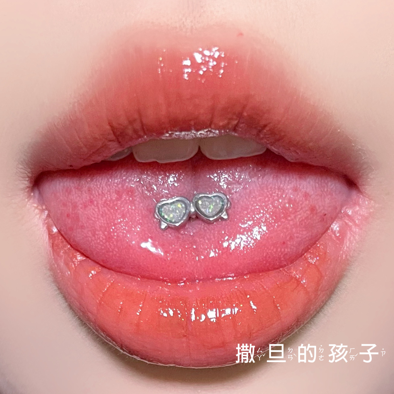 Pointed titanium steel lip stud product view
