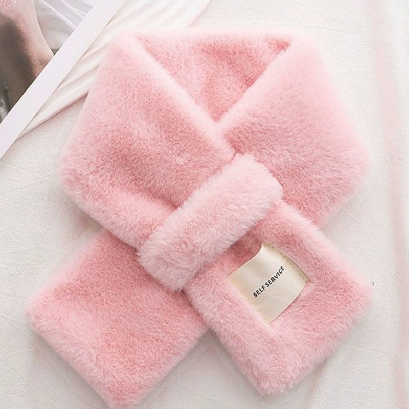 winter thicken thermal imitation rabbit fur fake collar scarf korean ins same style super warm and western style fur scarf