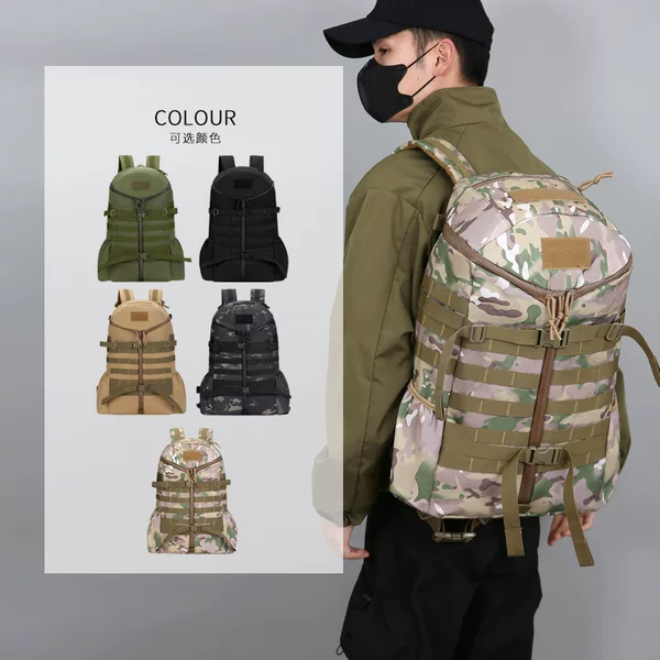 Cross-border Outdoor Tactical Backpack Men's and Women's Adventure Camping Mountaineering Hiking Bag Sports Leisure Travel Bag