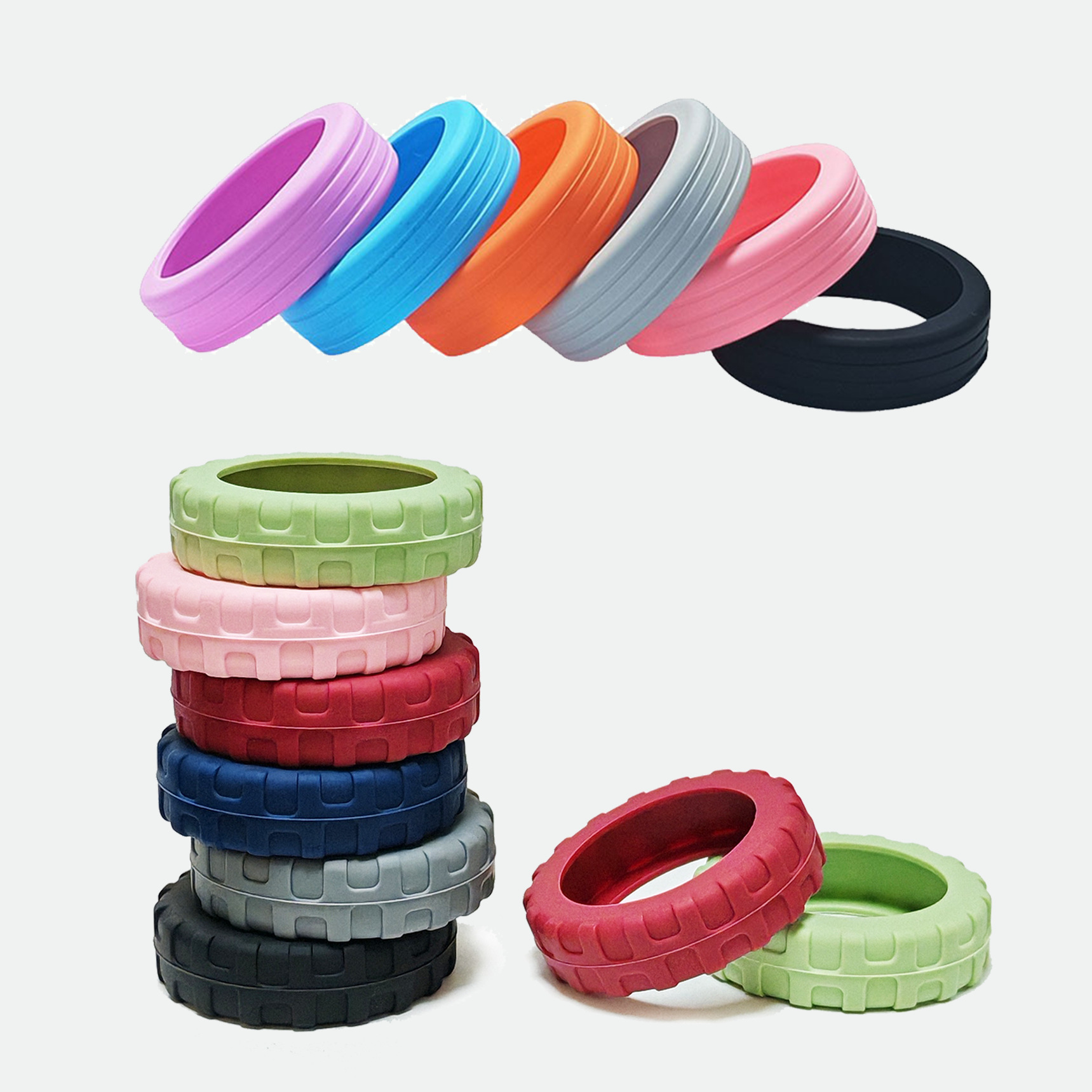 人気の新作スーツケースホイール保護カバー、ユニバーサルキャスター、衝撃吸収、騒音低減、シリコン製、静音ホイール、バッグ用