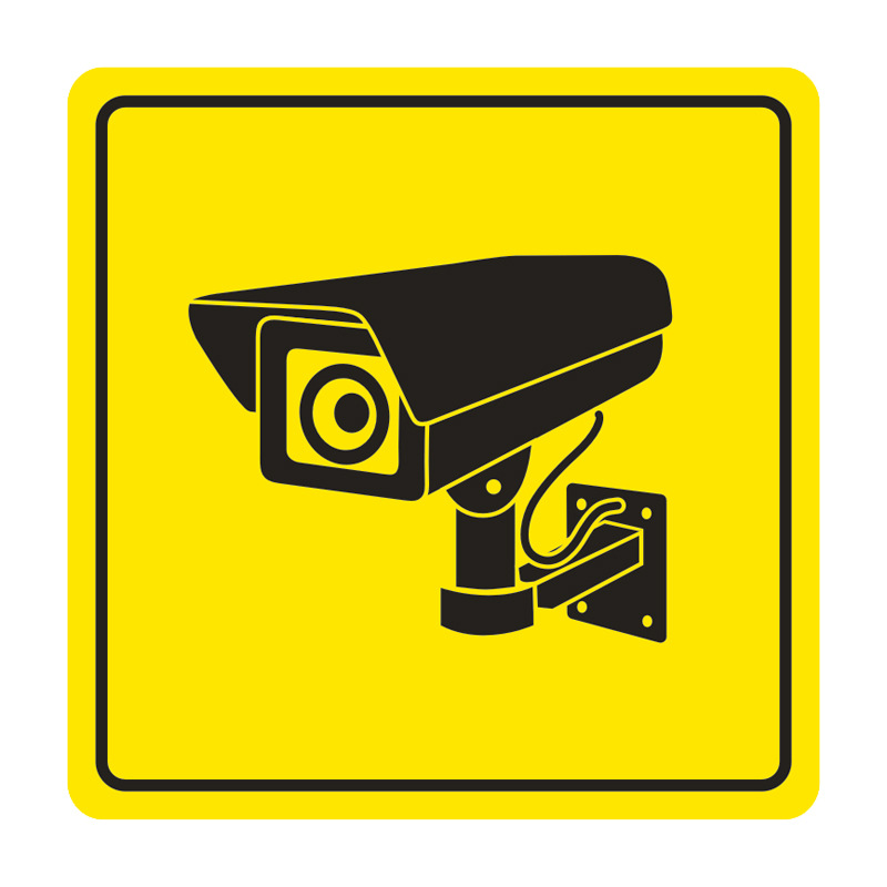 Laughing one of you in front of the camera, the scope of the outdoor video monitoring warning CCTV safety camera logo 4