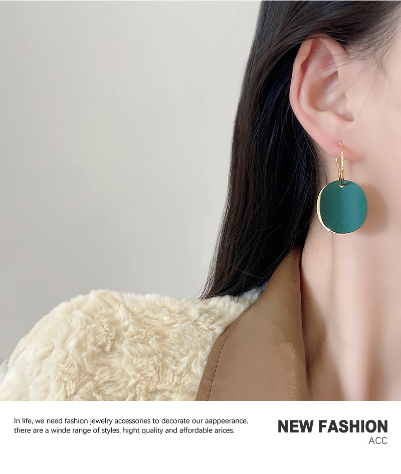 Korean Fashion Geometric Disc Earrings Ear Jewelry display picture 3