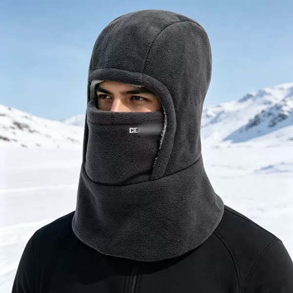 New Winter Hat for Men and Women, Windproof Face Mask, Fleece-Lined and Thickened, Cold-Proof Neck Gaiter, Integrated Headgear for Cycling