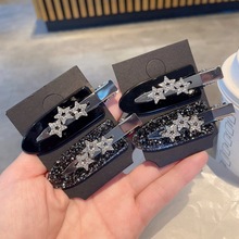 闪钻星星无痕夹醋酸细闪发夹化妆鸭嘴夹复古时尚刘海夹发卡发饰