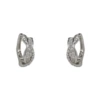 Silver-cross small earrings (thick real gold plating)
