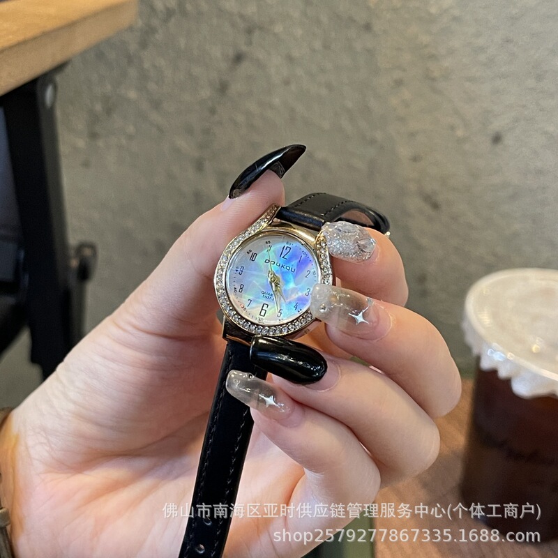 Live New Style Small Retro Rainbow Watch Women's Beginning Senior high school Student Simple Style Fashion Artistic Korean Style Ins