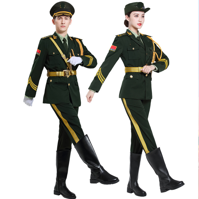 国旗班服装军鼓乐队升旗手礼服套装中学男女生仪仗队合唱团演出服|undefined