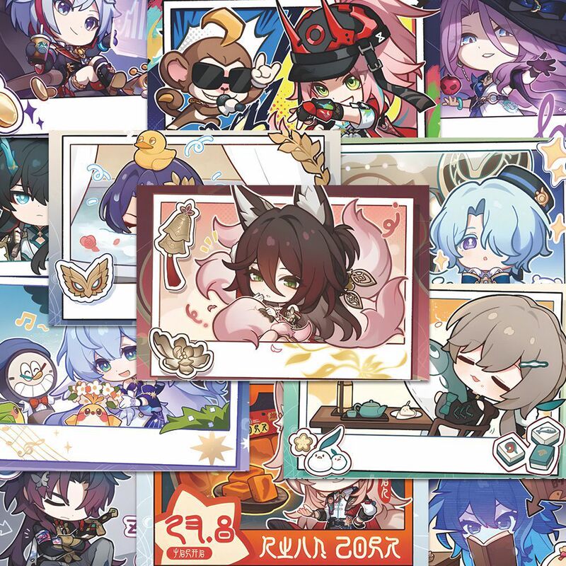 108崩铁 Stickers, High-Looking, Cute and Creative, Ruin Star Dome Railway Liuying Danheng Decorative Stickers, Waterproof