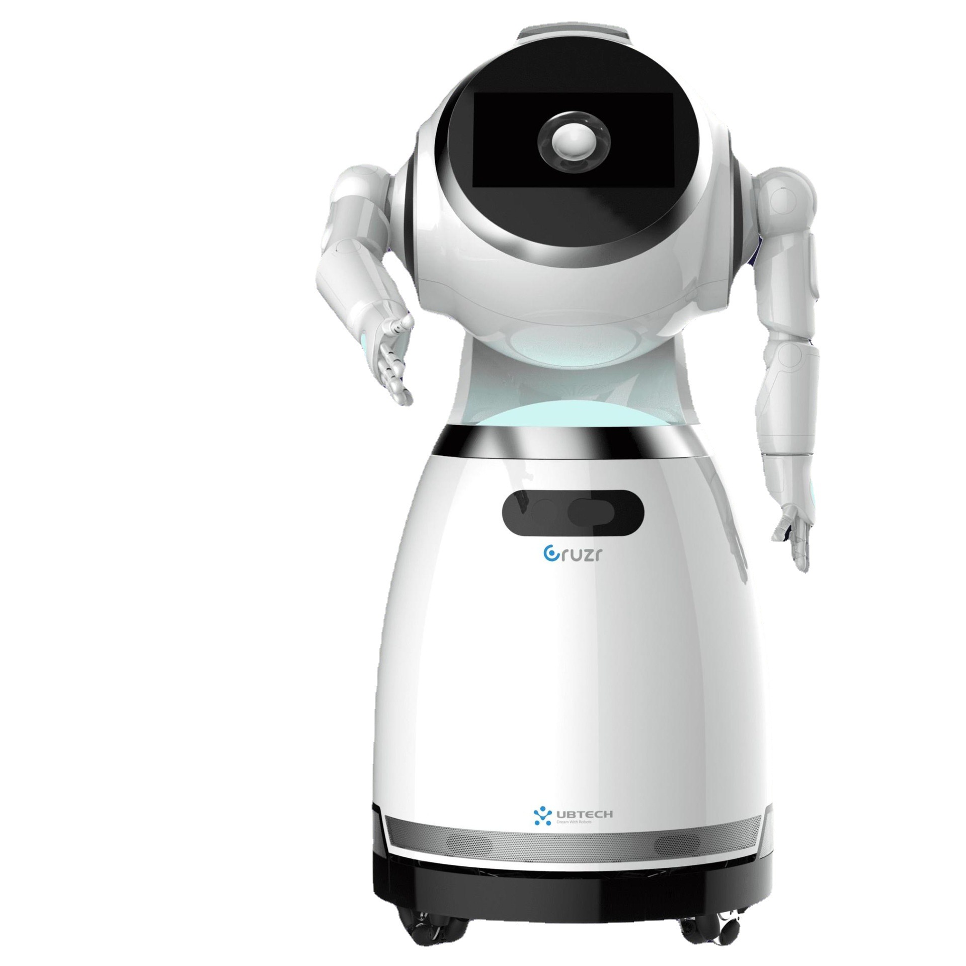 Los robots de servicio comercial inteligentes utilizados en aeropuertos y museos guían robots de recepción inteligentes