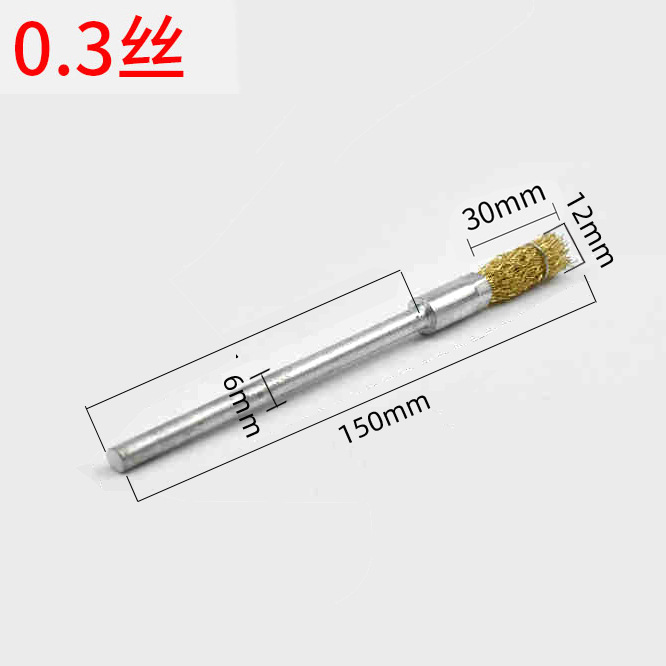 Mango alargado cepillo de alambre de acero varilla de extensión industrial cepillo de acero cepillo de limpieza cerdas alambre de cobre eliminación de óxido cepillo de crin