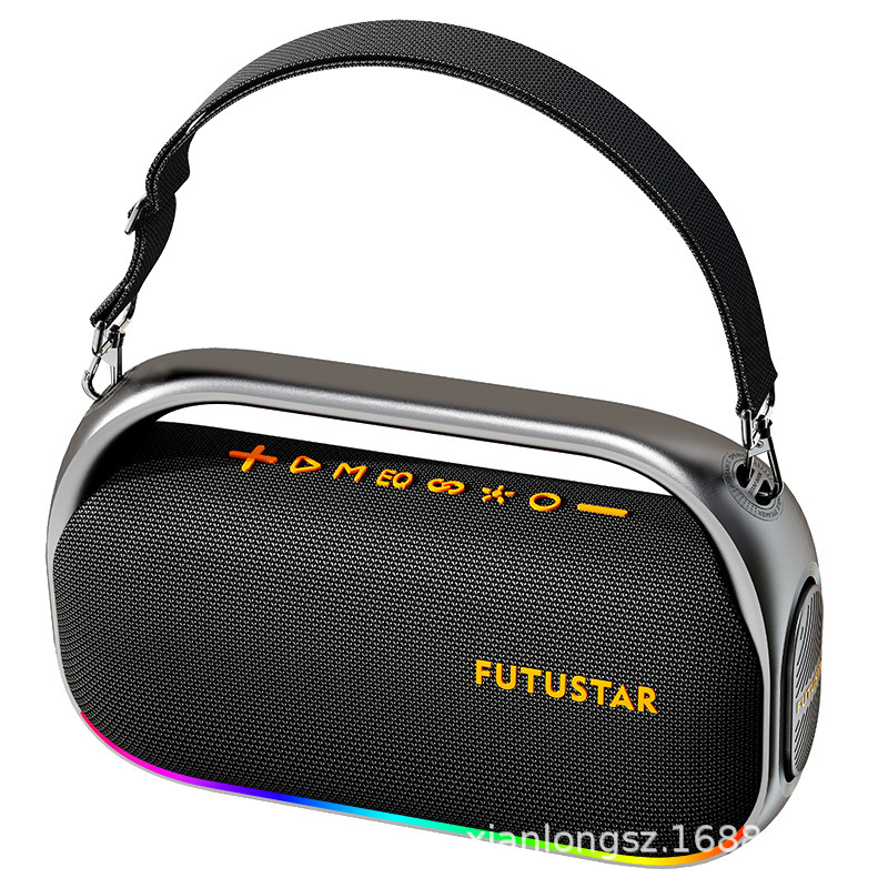 FUTUSTARX62 ワイヤレス Bluetooth スピーカー ハイパワー 80W 大音量 屋外 ポータブル 防水 ストラップ ポータブル|undefined