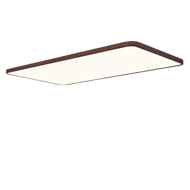 Nuevo estilo chino retro ultrafino espectro completo protección ocular sala de estar luz principal estilo japonés minimalista estilo wabi-ji luz de techo de grano de madera de nogal