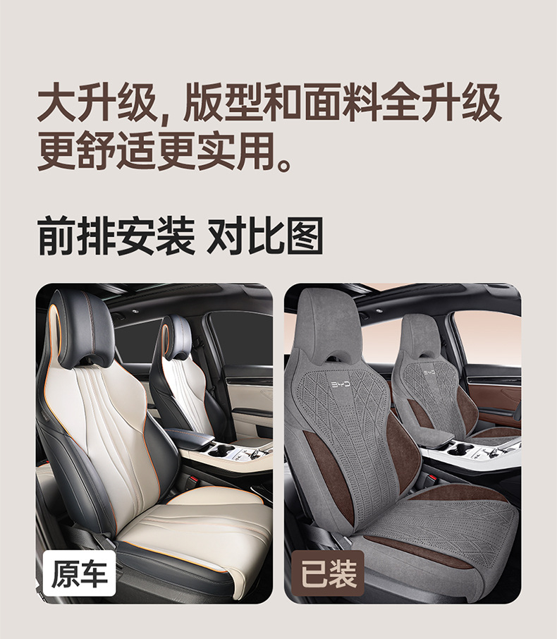 Specially Designed for the 25 Models of Byd Sea Lion 05Dmi, Suede Leather Seat Covers, Full-Cover Seat Cushions, and Car Seat Covers
