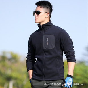 Outdoor Fleece Clothes Men's Thickened Warm Breathable Jacket Cardigan Polar Fleece Large Size Rush Clothes Inner Bag Autumn and Winter