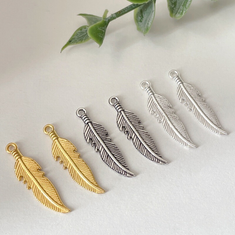 Alloy Vintage silver Feather Wings Leaf Pendant DIY Bracelet Necklace Earrings Tassel Pendant Jewelry Accessories Alloy Vintage silver Feather Wings Leaf Pendant DIY Bracelet Necklace Earrings Tassel Pendant Jewelry Accessories