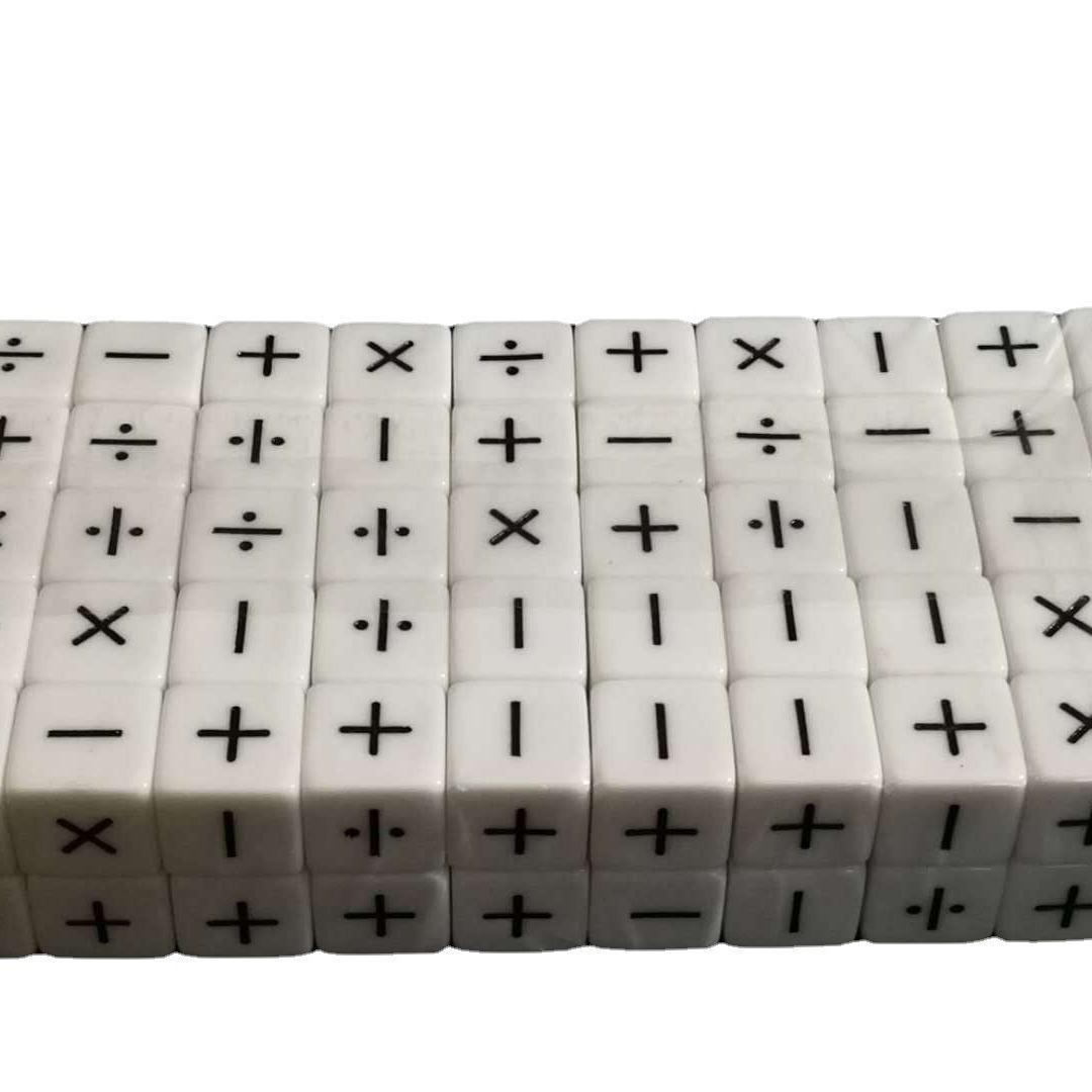 Adición, resta, multiplicación y división dados cuatro operaciones +-dados 16 16 16MM color aritmética juego de mesa de juguete para niños talla