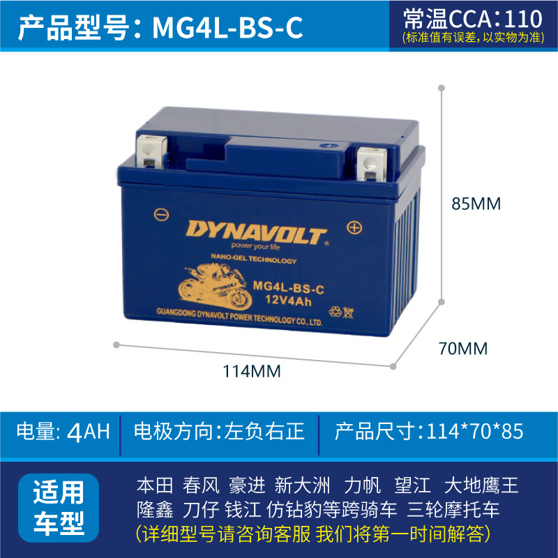 Batería de motocicleta de león para brisa de primavera Benelli Harley BMW 125 pedal hawk Kawasaki 12V batería