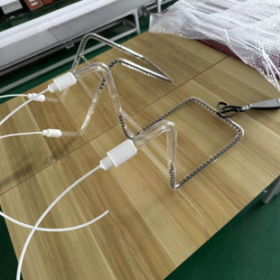 Door frame type halogen heating tube heating lamp quartz glass heating tube electric heating tube tungsten wire halogen electric heating tube