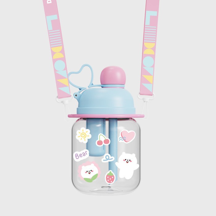 Botella de agua deportiva de verano para estudiantes, de Tritan (grado alimenticio), gran capacidad, personalizable, venta al por mayor.