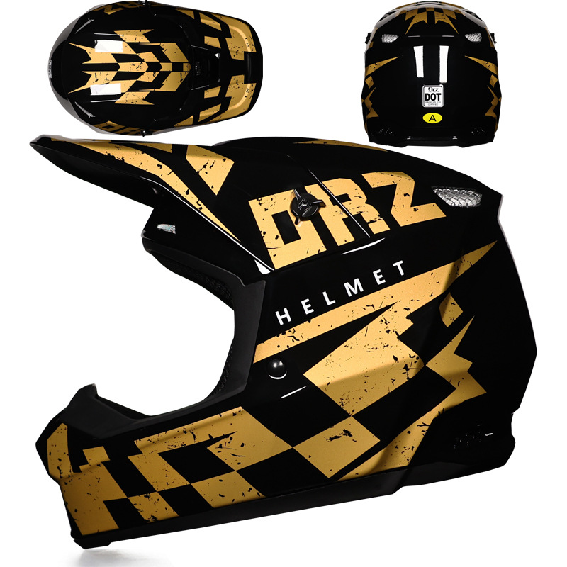 Orz vía verde X6 casco todoterreno espejo de viento descenso rápido carretera forestal bicicleta de montaña casco completo casco de seguridad desmontable juvenil