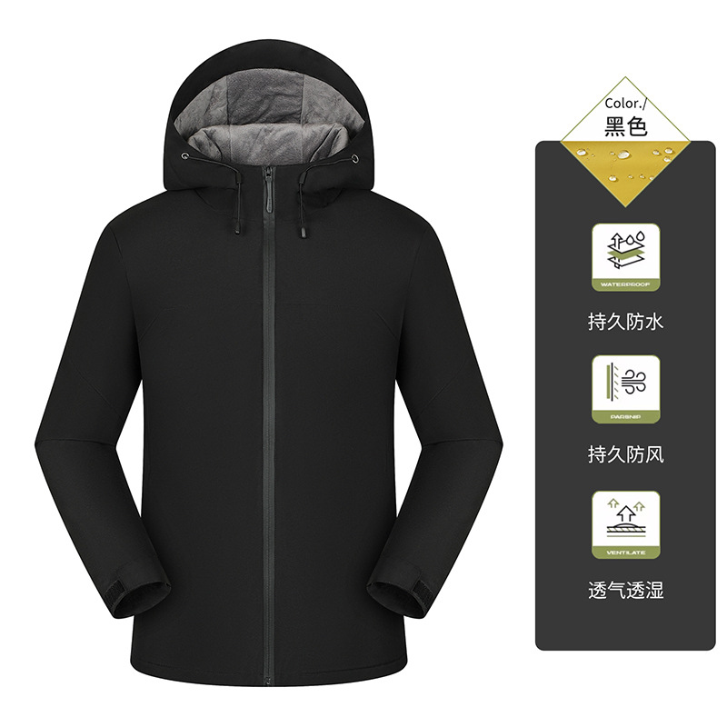 Cristal de color sólido super suave encapuchado con camel imprimido LOGO ropa de trabajo al aire libre ropa de trabajo personalizada