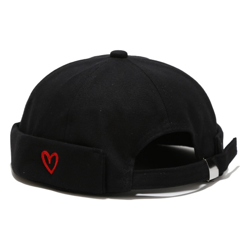 Amor piso sombrero de moda estilo coreano ins Internet celebridad moda desgaste Sombrero estilo japonés artístico retro sin ala melón sombrero de moda