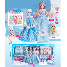 儿童巴比洋娃娃爱莎仿真冰雪公主女孩绮缘礼盒套装模地摊玩具模型