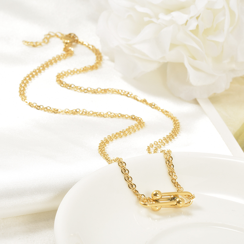 Simple Style Geometric Titanium Steel Plating Necklace_colorza_5