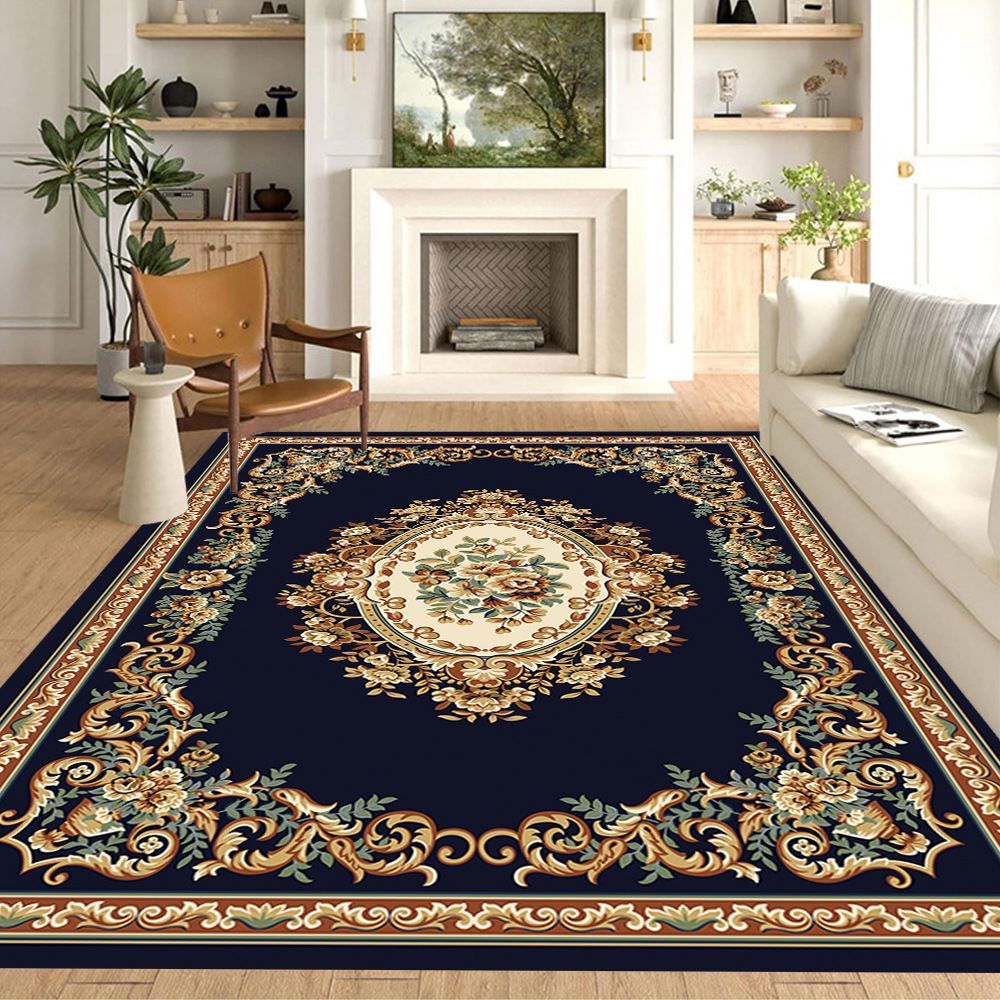 Lujo ligero, retro, sala de estar de estilo europeo, alfombra, alfombra, alfombra, estilo de sala de estar del hotel, costura de alfombra, alfombra para el hogar image 1
