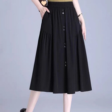 新款半身裙春秋夏季妈妈夏天半身裙子薄款半身裙4050岁洋气胖人