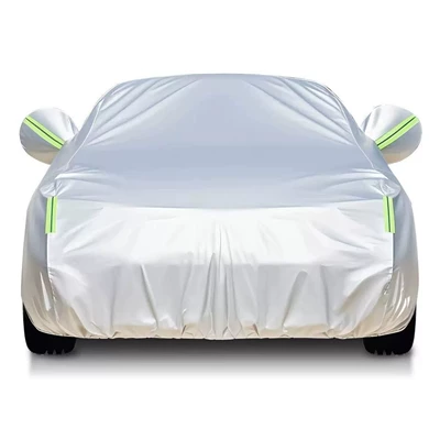 Car clothing, sunshade, made of polyester taffeta - m-silver